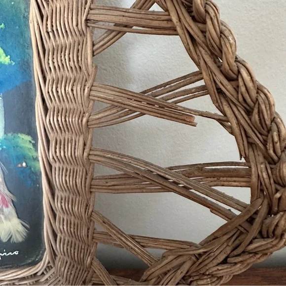 Woven Mexican Peacock feather art - Picture 6 of 7